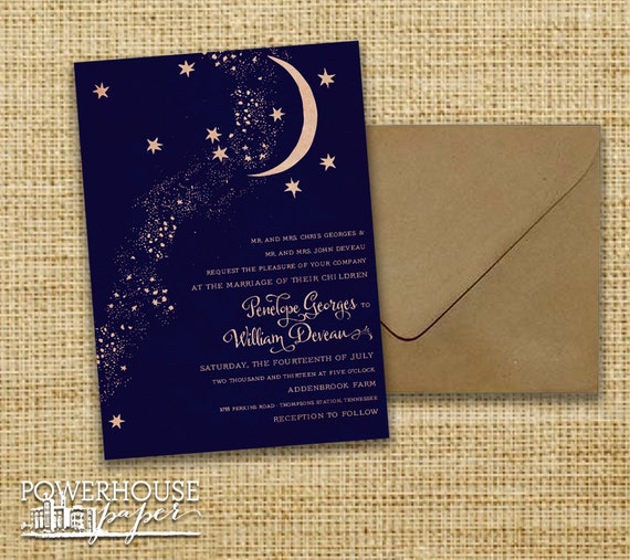 Star Themed Wedding Invitations 5