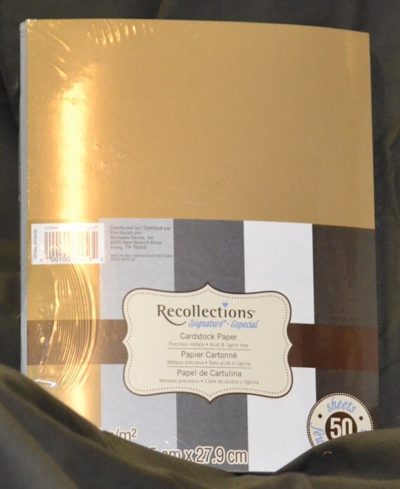 Recollection 65 lb card stock Precious Metals 50 sheets