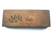 Vintage Japanese Kashigata Mold Double Sided Bamboo