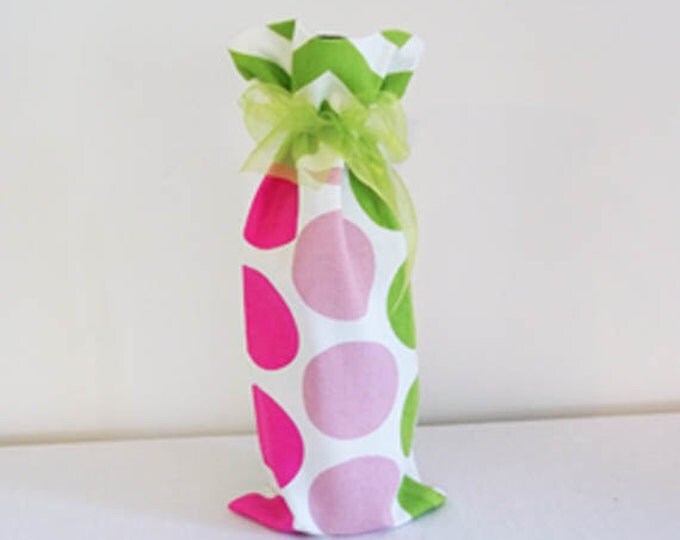 Wine Bag, Wine Sack, Wine Caddy, Baby Shower, Hostess Gift, Housewarming Gift, Party Favors