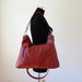 Leather purse MAX in burgundy / leather handbag/ leather shoulder bag