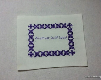 Quilt Label-Amethyst