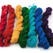 Handspun mini skeins - Alpaca/merino - Bright crayons - fingering weight yarn