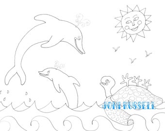mama and baby dolphin coloring pages - photo #29