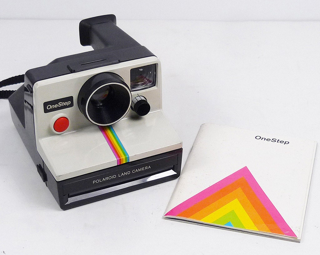 Vintage Polaroid SX-70 Rainbow OneStep Instan Camera W/ Manual