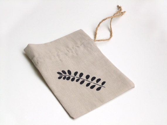 ... stenciled bag, summer bridal shower favor bag, bridesmaids gift bags