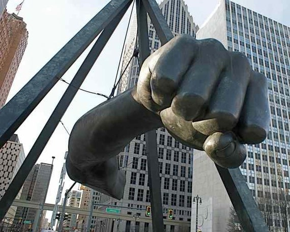 The Fist of Joe Louis Detroit Motor City Downtown Motown Icon