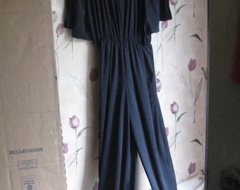 1980s womens black jumpsuit romper by ANTHONY Richards sz 8