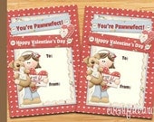 Girl with Puppy Dog Valentine Card - Printable Valentines Day Cards Il_170x135