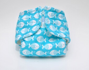 Baby Doll Diaper - Fish - Size Large