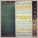 You Are My Sunshine Sign Typography Word Art - Choose Your Color