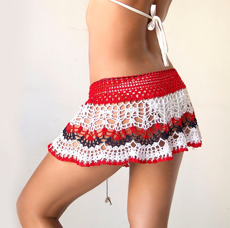 Crochet beach skirt PATTERN PDF crochet cover up by katrinshine