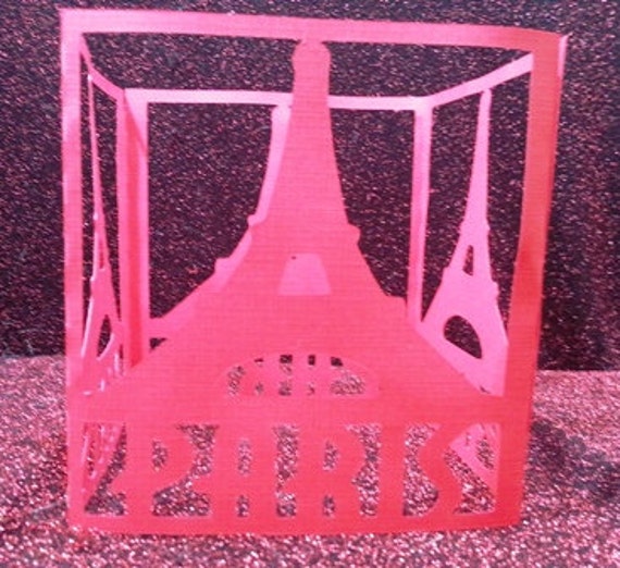 DIY framed Eiffel tower Paris centerpiece