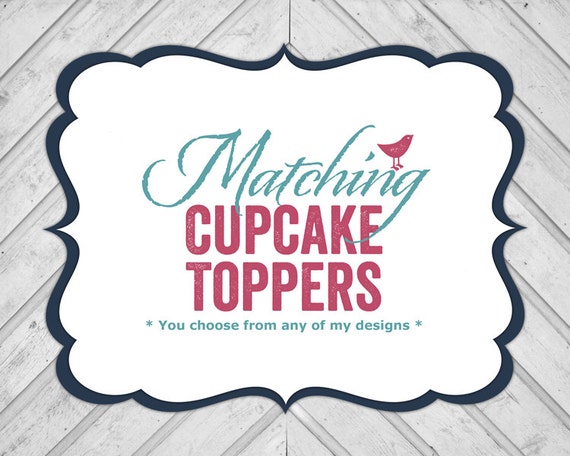 CUPCAKE TOPPERS, DIY Printable, Baby Shower Decorations, Bridal Shower Decor, Wedding, Party Decor Il_570xn