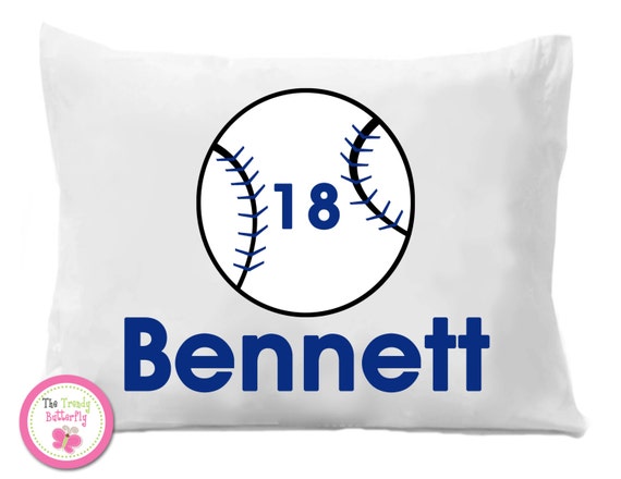 Baseball Personalized Pillow Case , Kids Personalized Pillowcase Il_570xn