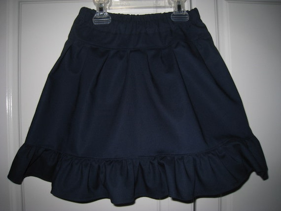 Uniform NAVY or KHAKI Ruffle Skirt Baby and Girls 6 12 18 24 Months 2t ...