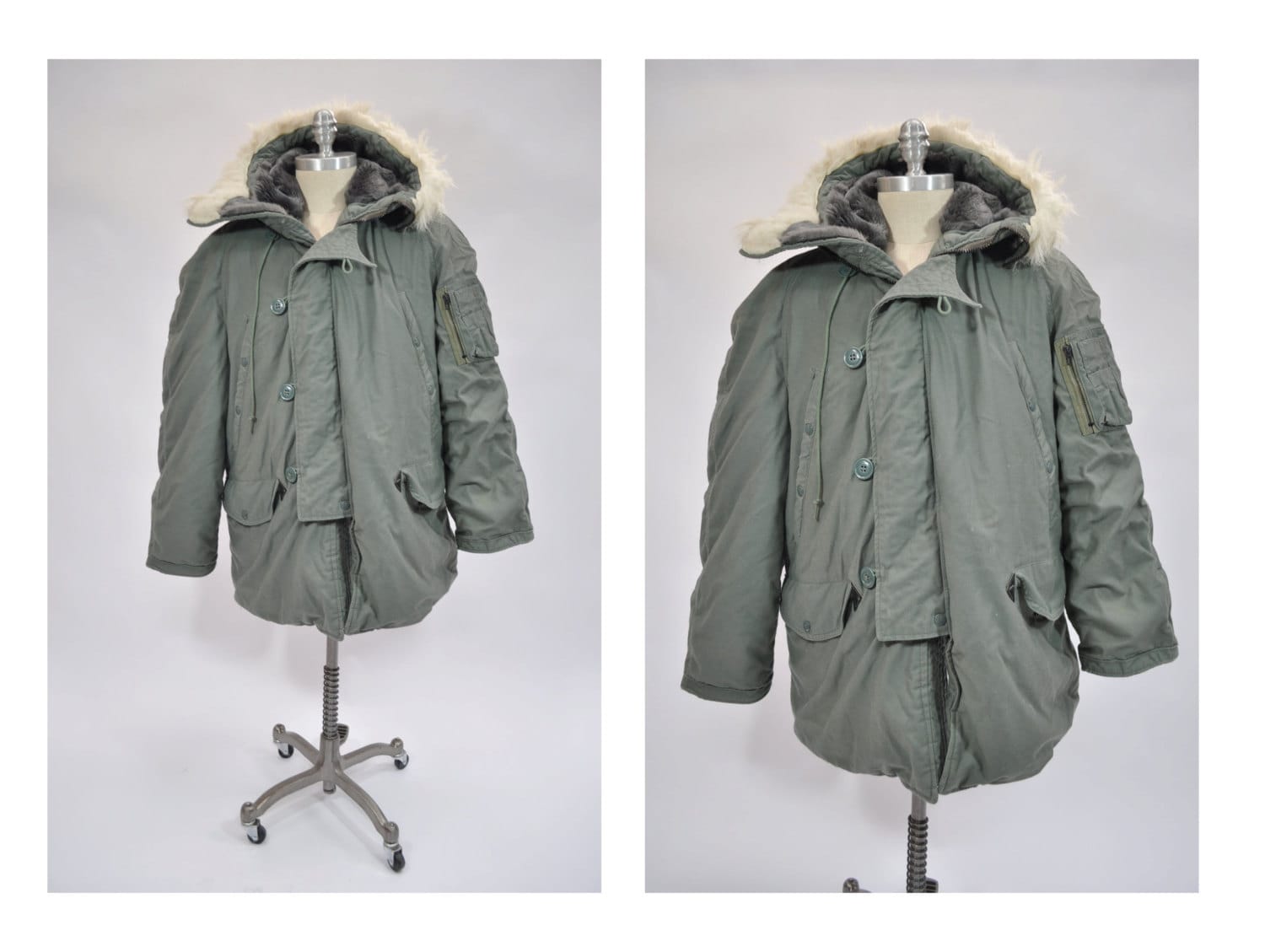 Vintage Parka Winter Coat N3B Military Jacket Vintage Jacket