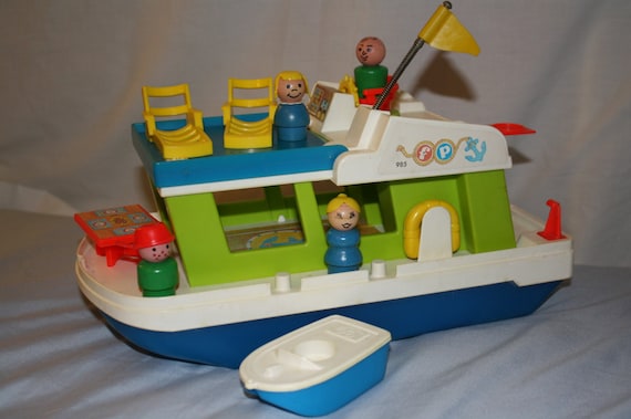 Vintage Fisher Price House Boat by VintageWomen on Etsy