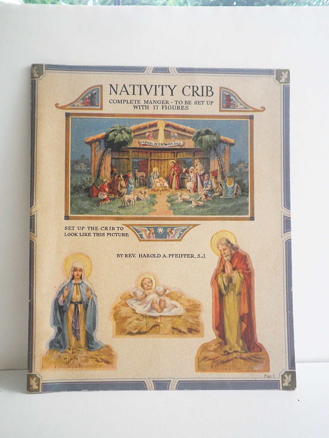 Vintage Paper Nativity Book Punch Out Creche by vinieschild