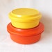 RESERVED ------------------------ Set of 2 Vintage Tupperware Seal and Serve Bowls Orange and Yellow