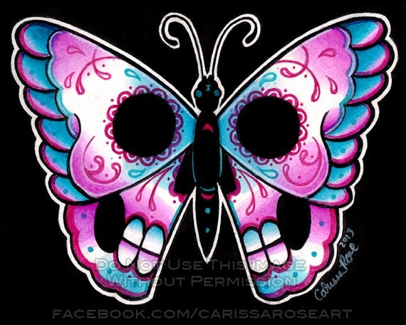 day of the dead butterfly art print limited by neverdieart day of the dead butterfly art print limited by neverdieart