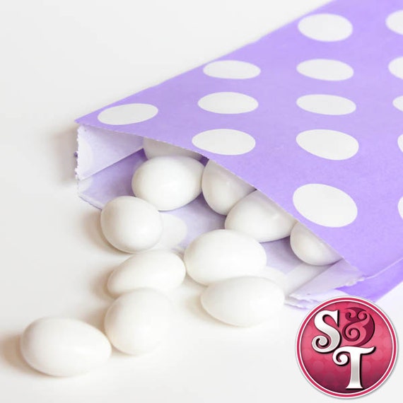Dot Light Purple Goodie Favor Treat Bags - Qty 12 Il_570xn