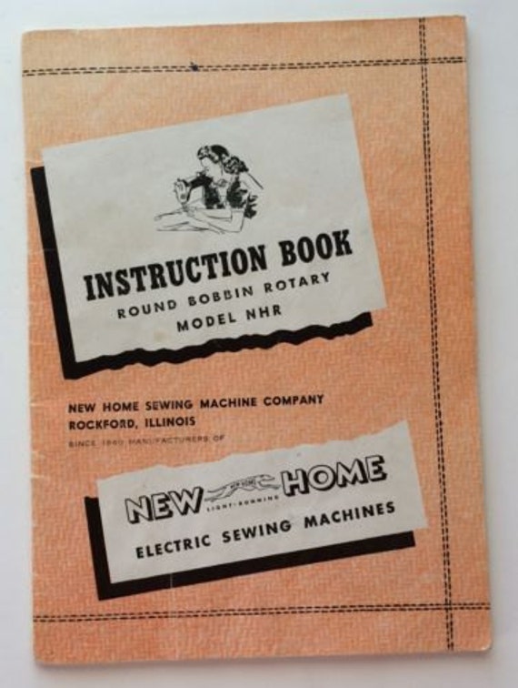 Vintage New Home Electric Sewing Machine ROUND BOBBIN Rotary