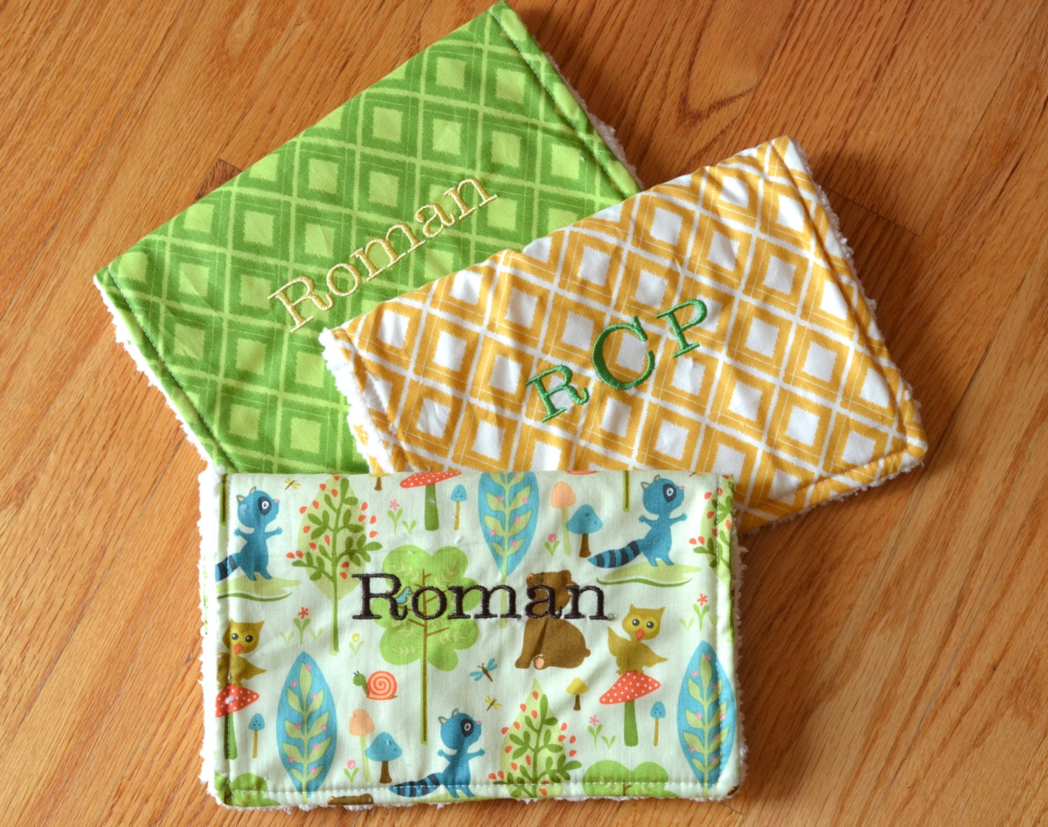 Personalized Burp Cloth Baby Boy Monogrammed Baby Gift