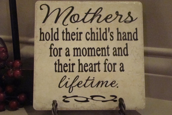 Mothers Day-Birthday Gift-Mothers hold their child's hand