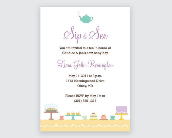 Sip And See Invitation Wording 7