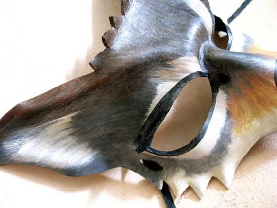 Wolf Leather Mask Adult or Child Sizes Halloween Mask