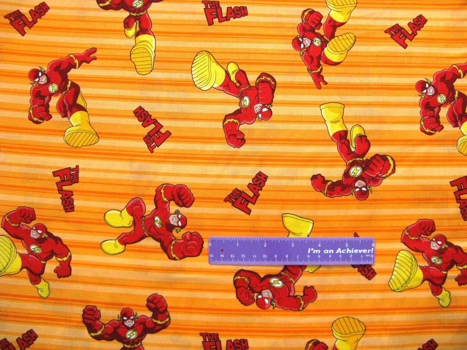 44 Wide The Flash Super Hero Cotton Fabric By The Half