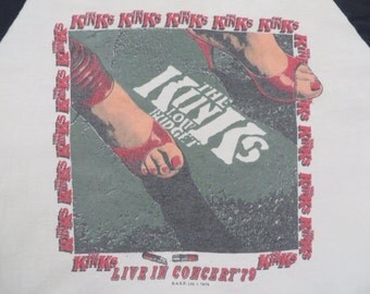 KINKS vintage 1979 tour TSHIRT
