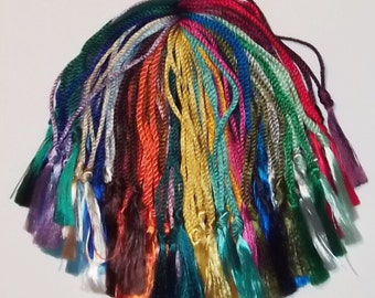 50 Floss Bookmark Tassels Assorted Colors