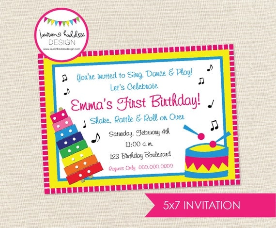 Music Party Invitations 3