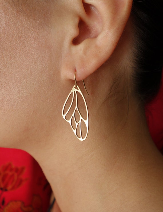 Butterfly Wing Dangle & Drop Earrings butterfly wing earrings