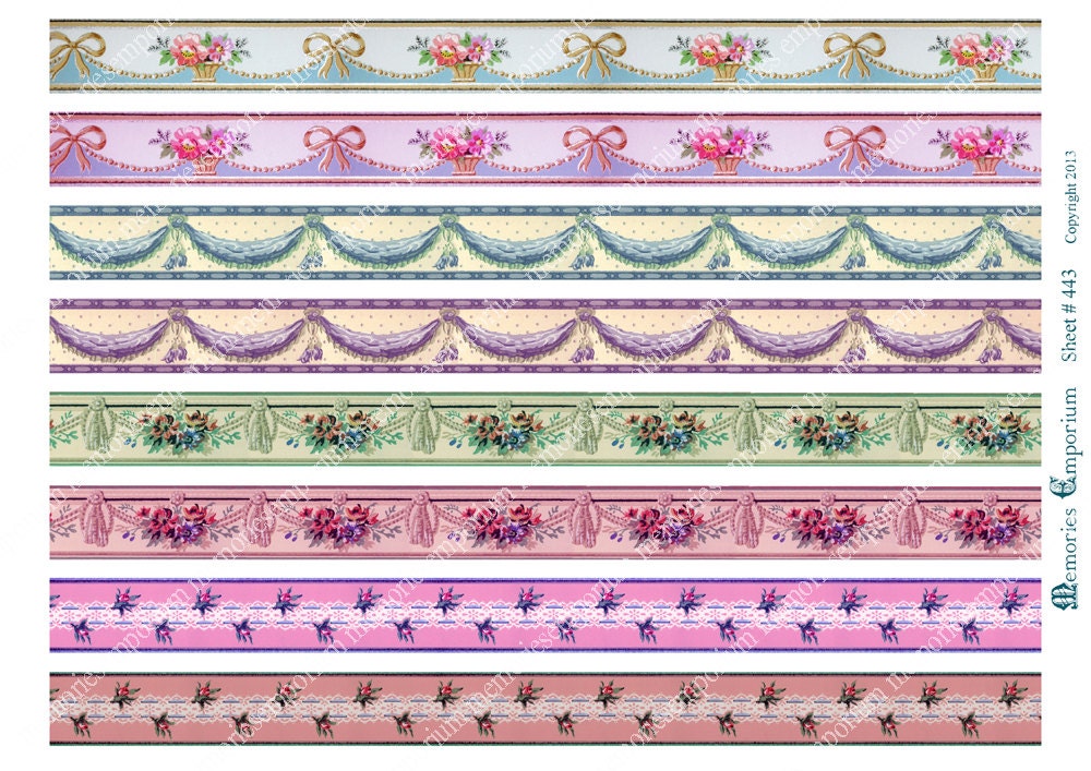 Wallpaper Edge Strip | floral strips borders edging papers wallpaper old scrapbooking Wallpaper Edge Strip | floral strips borders edging papers wallpaper old scrapbooking