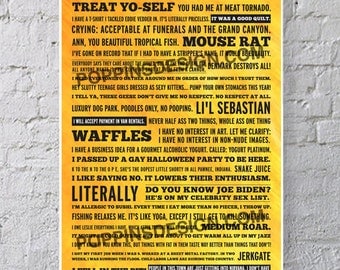 11X17 Parks and Recreation Quotes Poster