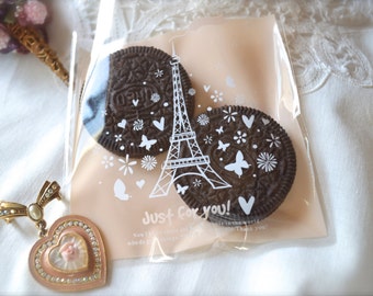 Eiffel Tower Cello Bag, Cookie Bags, Treat Favor, Wedding, Romantic, Wrapping, Product Bags, 6 bags