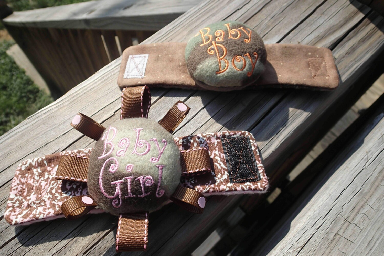 Camo Baby Boy or Baby Girl Wrist Rattle for New Baby