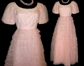 Vintage1950s Dress . Kadine . Wedding Dress . Femme Fatale Mad Men Garden Party Prom Pinup Bombshell Cupcake Rockabilly