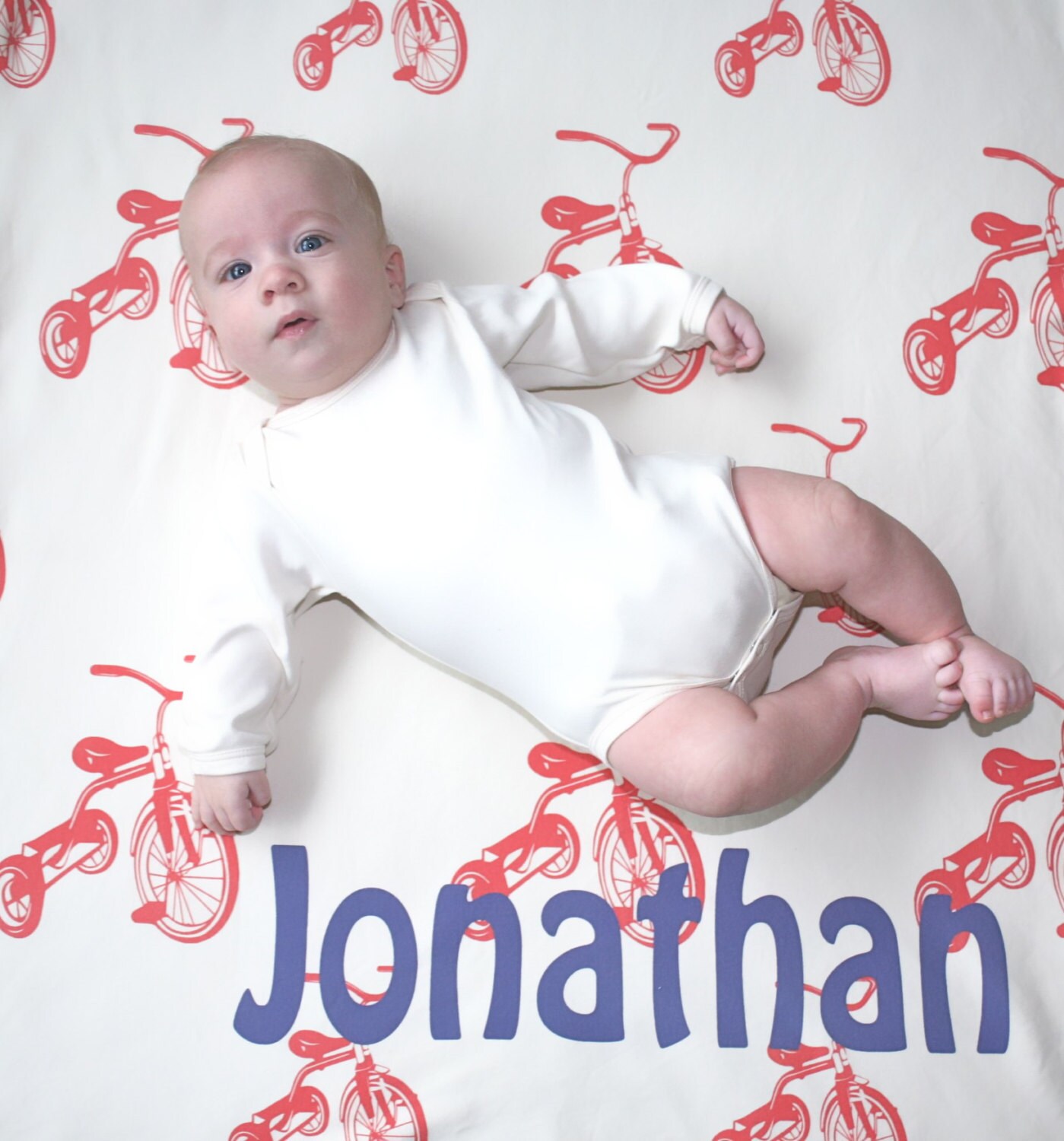 Organic Baby Blanket Personalized Monogram or Name