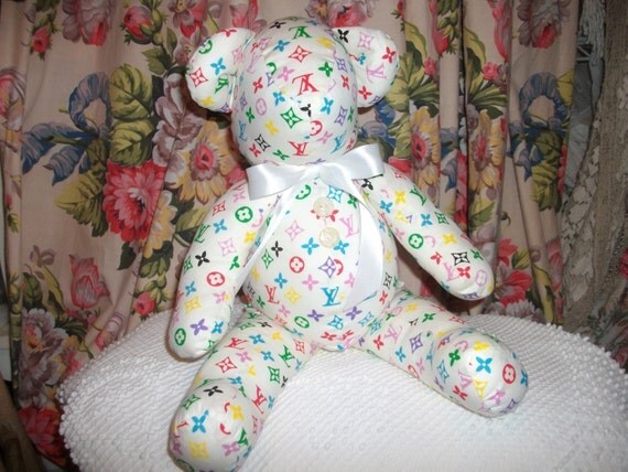 LOUIS VUITTON inspired fabric BEAR by metrohippie on Etsy