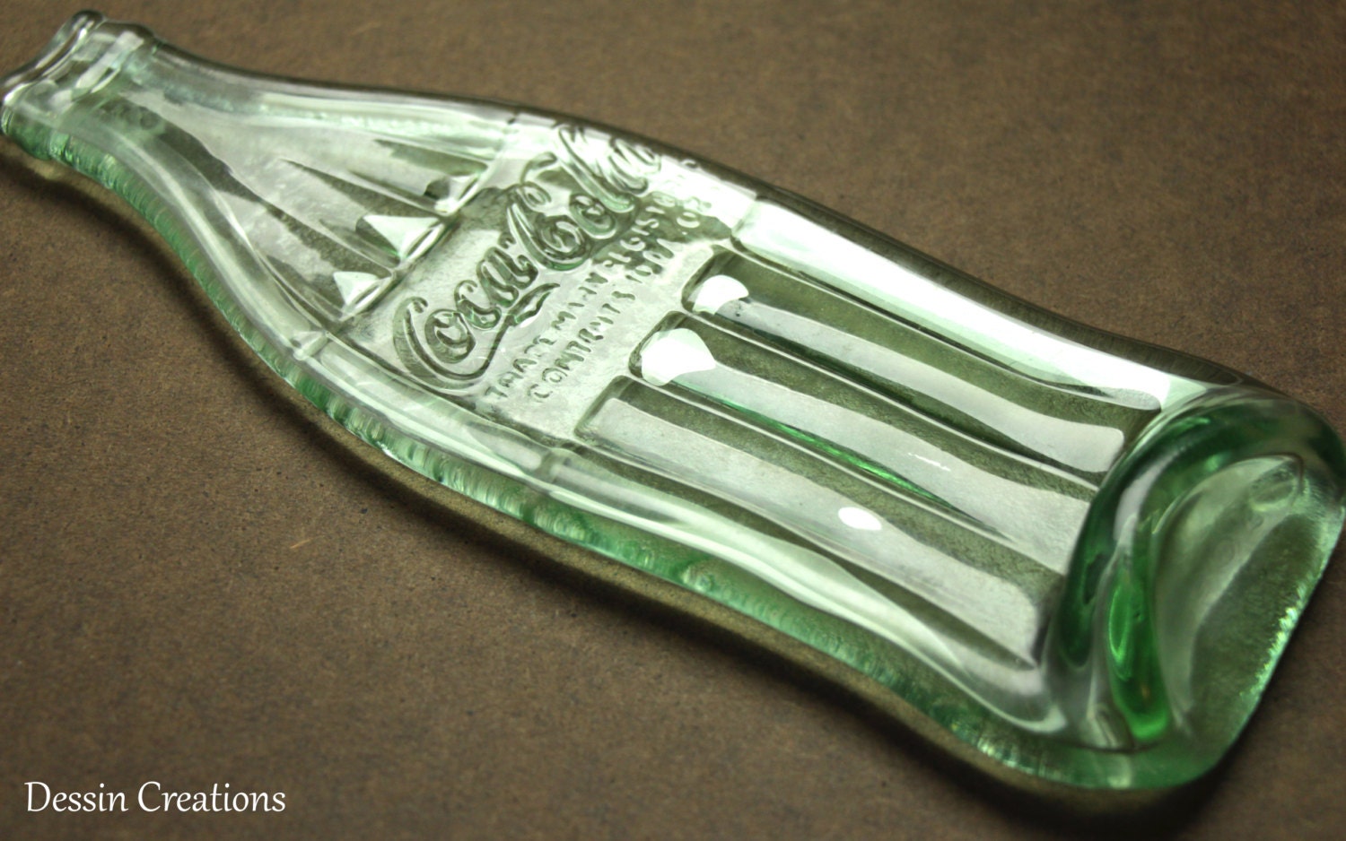 COKE Bottle Spoon Rest Vintage Bottle Melted Coca Cola