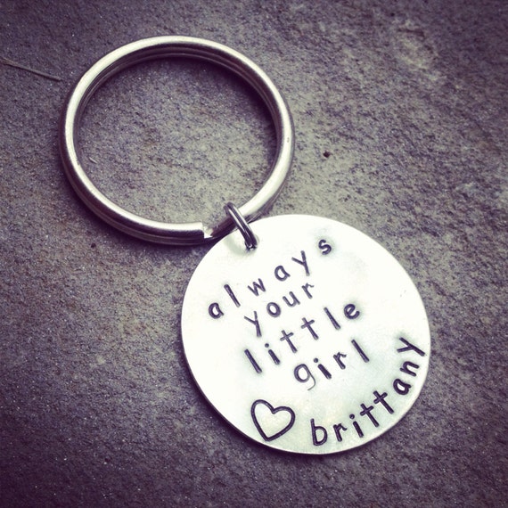Hand Stamped Tag Keychain personalized with by SoBeautifullyBroken