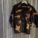 RESERVED for GD spice cinnamon camp hike wool Felted outback black Cinnamon Felt upcycled Appliquéd Warm Jacket Leaves Rustic Shabby Chic