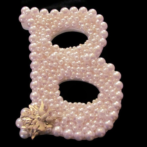 Pearled Letter B Wall Decor By RevivedArt On Etsy