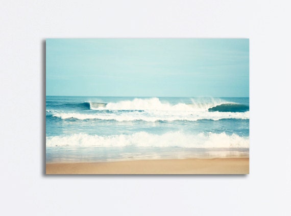 Large Ocean Canvas seascape wall art sea blue waves beach
