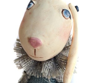 Easter Decor - Spring Decor - Bunny Art Doll - Bunny Cloth Doll - Made To Order