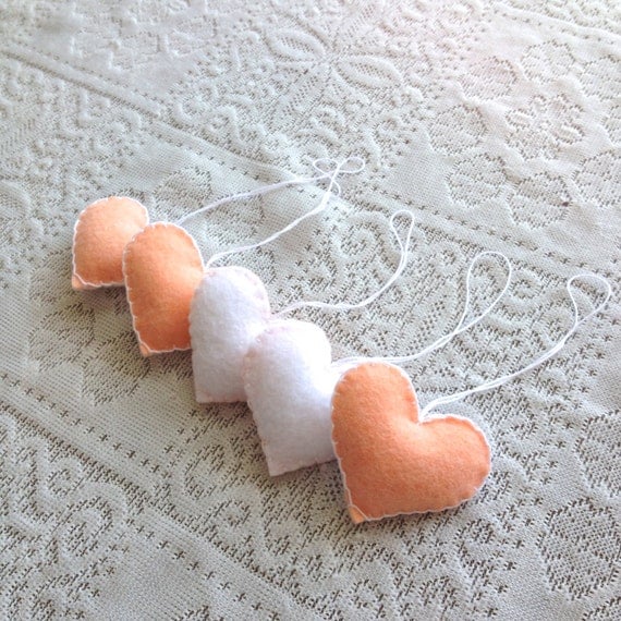 Hand Sewn Felt Heart Decorations